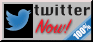 A retro style badge that reads "twitter NOW! 100%"